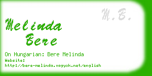 melinda bere business card